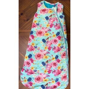 Posh Peanut Floral Pink Ruffle Rose 0-6 Month 1.0 TOG Sleep Sack Bag